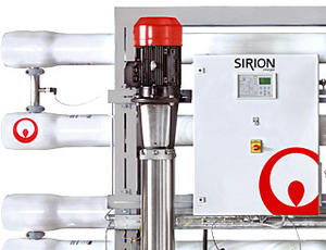 Detailaufnahme der SIRION mega Umkehrosmoseanlage von Veolia