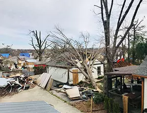 Ausmaße eines Tornados