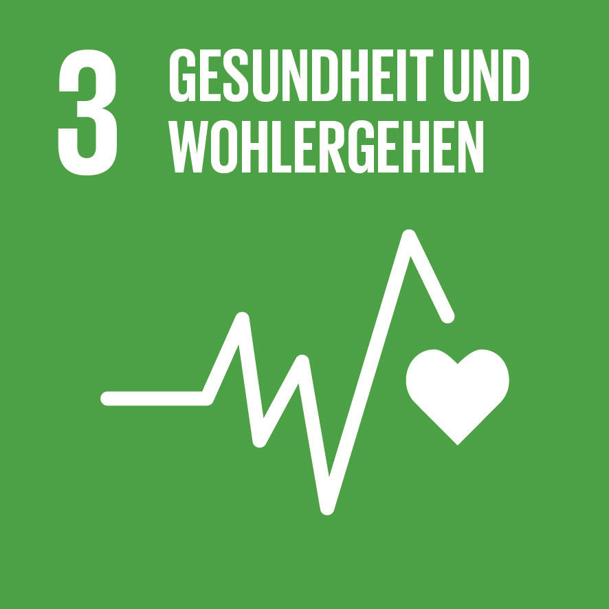 Piktogramm zu SDG - Nachhaltigkeitsziel 3: Gesundheit und Wohlergehen