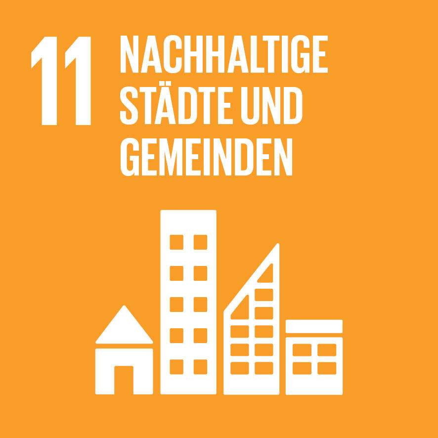 Piktogramm zu SDG - Nachhaltigkeitsziel 11: Nachhaltige Städte und Gemeinden