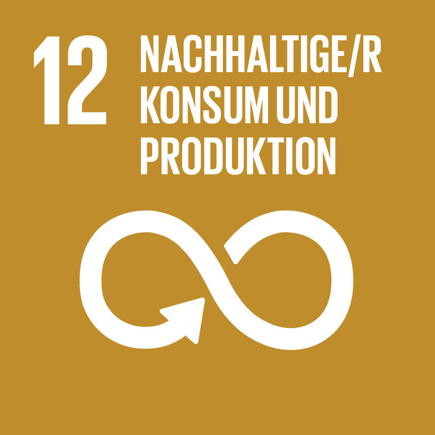 Piktogramm zu SDG - Nachhaltigkeitsziel 12: Nachhaltige/r Konsum und Produktion