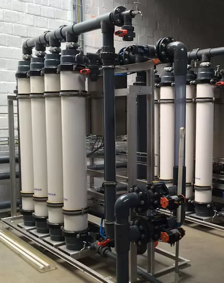 Ultrafiltrations-System in einer Anlage zur Abwasseraufbereitung von Veolia