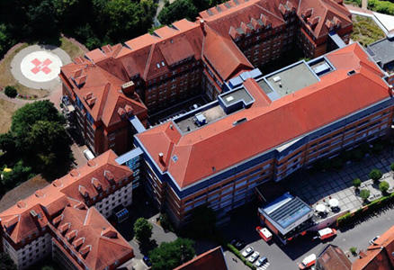Krankenhaus St. Bernward in Hildesheim von oben