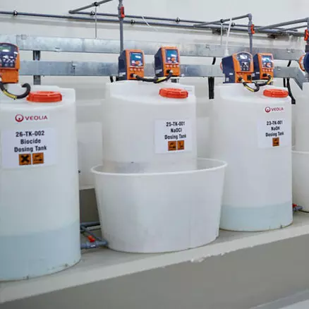 Dosierstationen mit Bioziden zur Wasseraufbereitung